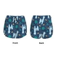 thumbnail image 4 of Disketp Alpaca Astronaut in Space Print Women's Shorts Workout Shorts for Athletic Gym Running Shorts with Phone Pockets Small, 4 of 8