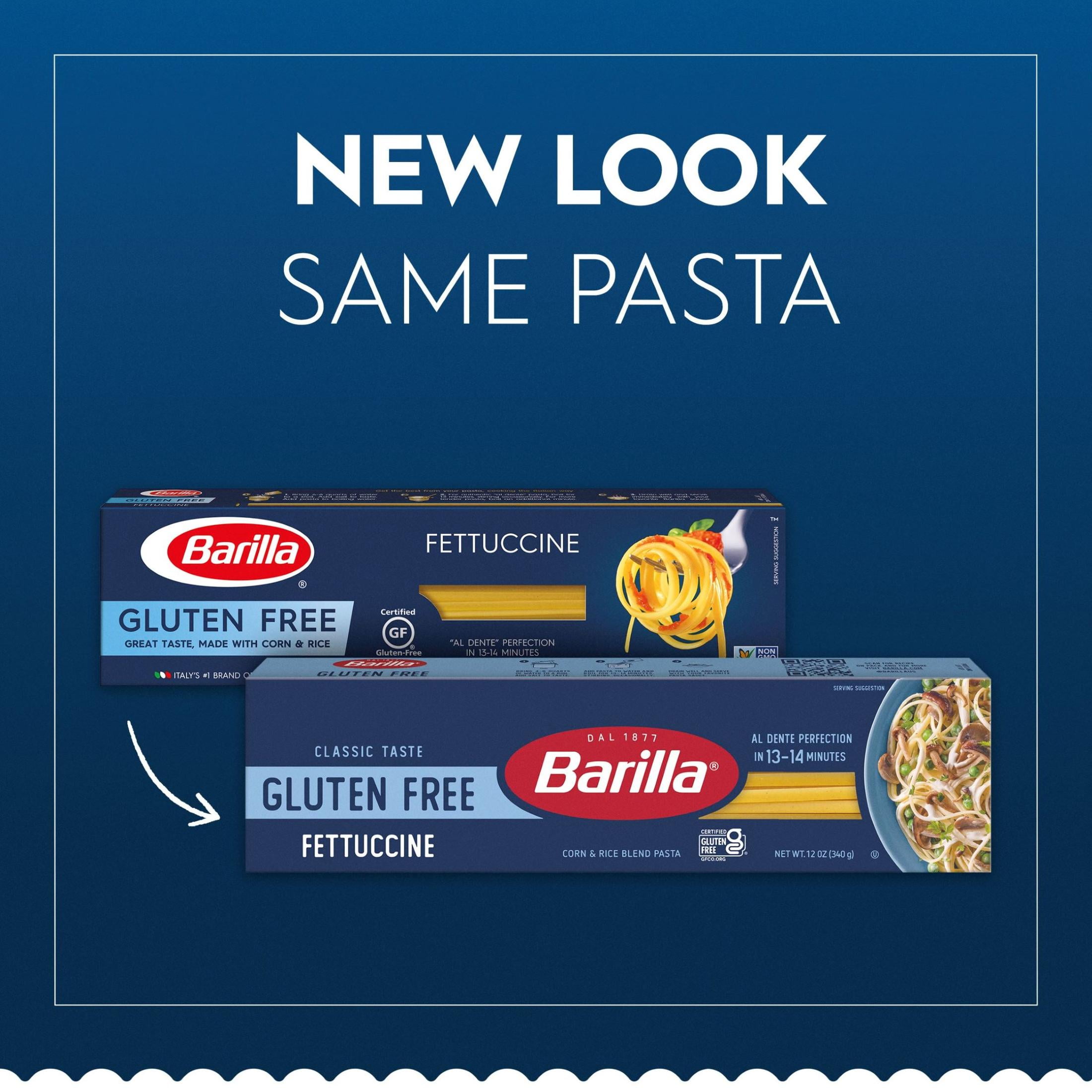 (2 pack) Barilla Gluten Free Fettuccine Pasta, 12 oz