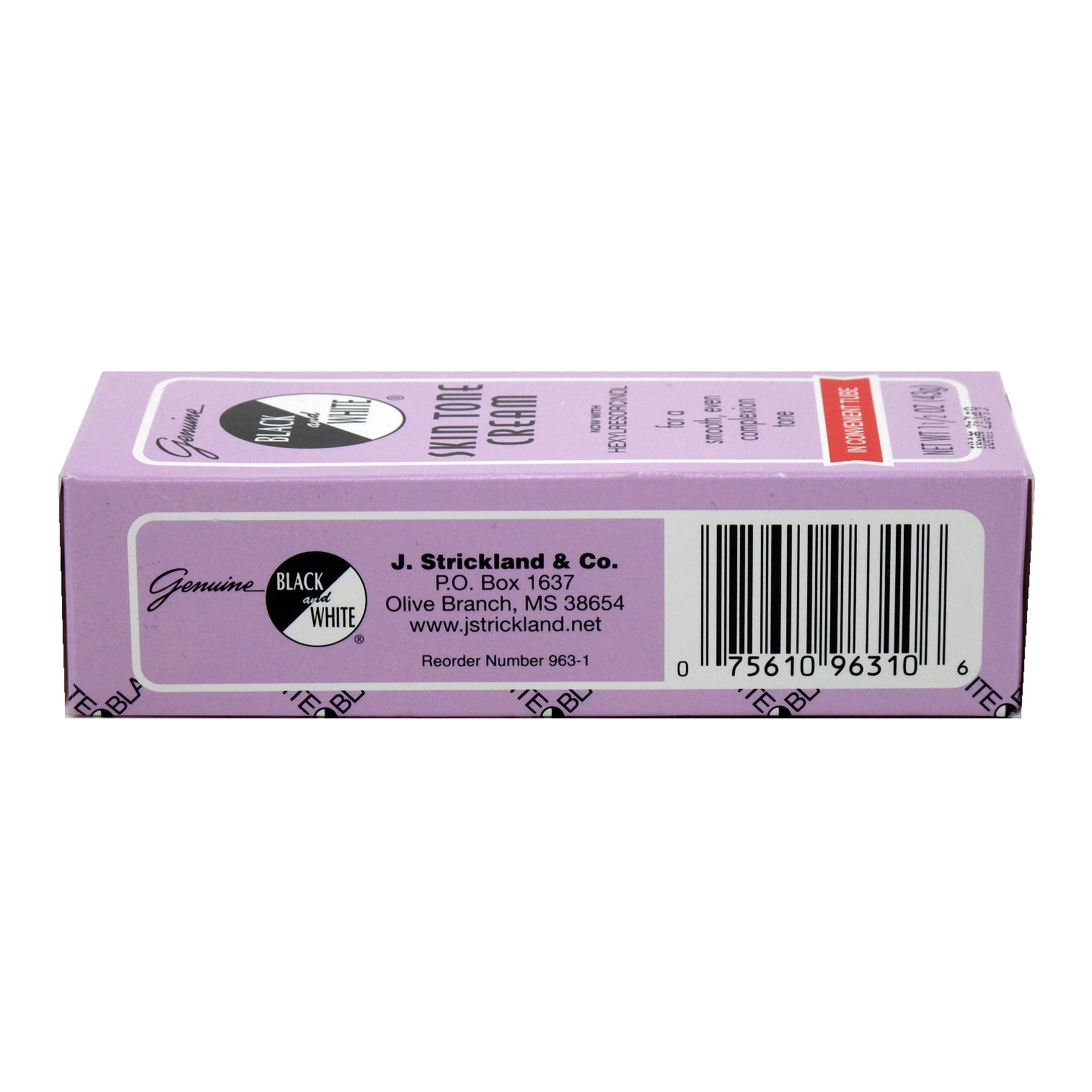 Black & White Skin Tone Cream Tube 1.5oz (Pack of 3)