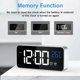 thumbnail image 5 of Reloj Despertador Digital, Reloj Digital LED Reloj Despertador Digital con Temperatura/Repetición/2 Alarmas/12/24 Horas/Puerto de Carga USB/16 Música (Plata), 5 of 5