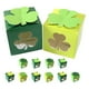 thumbnail image 1 of KAKOWELY 12 cajas de dulces reutilizables con forma de trébol para la fiesta del Día de San Patricio, con temática irlandesa y ventana hueca para cupcakes, galletas y donas., 1 of 4