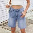 thumbnail image 6 of Women Jorts Baggy Jeans Jorts Outfits Shorts Hot Short Pants Streetwear Blue L, 6 of 10