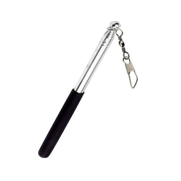 Vsenkes Telescopic Handheld Flagpole Portable Retractable Flagpole for Festival Black