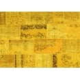 thumbnail image 1 of Ahgly Company Indoor Rectangle Patchwork Yellow Transitional Area Rugs, 8' x 10', 1 of 4