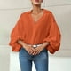 thumbnail image 2 of Sudadera para mujer,Blusa informal de manga larga con cuello en V para mujer, cuello redondo, poliéster suave, ideal para el hogar o el trabajo, sopatenor, 2 of 8