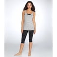 thumbnail image 3 of 2(X)IST Low Back Modal Tank Striped in Grey Heather, Small, 3 of 3