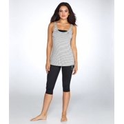2(X)IST Low Back Modal Tank Striped in Grey Heather, Small