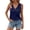 Navy, variant on CIENVNSTG Womens Loose Fit V Neck Wide Strap Gauze Tank Tops Sleeveless Solid Color Casual Summer Shirts with Chest Pocket Navy S