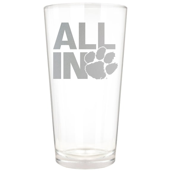Clemson Tigers Etched 16oz. Rally Cry Pint Glass