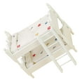 thumbnail image 2 of Dollhouse Furniture Miniature Bunk Bed Simulation Small Bunk Bed Model Doll Bunk Bed with Ladder, 2 of 8