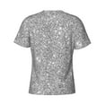 thumbnail image 6 of Vsdgher GlitterSilver Print Men's Dry Fit Mesh Athletic Shirts Moisture Wicking Tennis T-Shirt Tops, 6 of 9