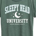 thumbnail image 3 of Instant Message - Sleepy Head University - Women's Short Sleeve Graphic T-Shirt, 3 of 7