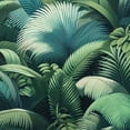 thumbnail image 6 of PIKWEEK Full Width Single-Sided Printing Plant Watercolor Tropical Palm Leaves Colorful Illustration Round Tablecloth White, 6 of 8