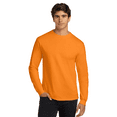 thumbnail image 6 of Gildan Ultra Cotton Men's Hi-Vis Long Sleeve T-Shirt, Crew Neck Work Tee, Safety Orange, 4-Pack, XL, 6 of 6
