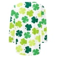 thumbnail image 5 of cfhntfmh Chemise de la Saint-Patrick pour Femmes Grande Taille Blouse Imprimée Manches 3/4 Col Rond Mode 2025, 5 of 5