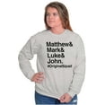 thumbnail image 4 of Matthew Mark Luke John Squad Unisex Plus Fleece Graphic Sweatshirt Brisco Brands 2X, 4 of 5