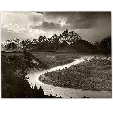 Lone Star Art Snake River Overlook by Ansel Adams Photo - 11x14 Unframed Print - Perfect Vintage House Decor