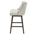 thumbnail image 4 of Kuka Home 30"H Swivel Modern Fabric Barstool in Off white, 4 of 11