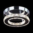 thumbnail image 2 of Lámpara de pasillo de cristal de acero inoxidable redonda LED, lámpara de pasillo de entrada minimalista moderna, lámpara de vestíbulo, 2 of 5