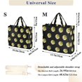 thumbnail image 2 of FORMRS Womens Corduroy Tote Bag Crossbody Shoulder Purse Handbag with Detachable Strap, Black Volleyball Pattern, 2 of 7