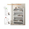 thumbnail image 4 of Armoire à Chaussures avec 2/3/4 Tiroirs Basculants, Rangement à Chaussures Moderne pour Entrée, Organisateur de Chaussures en Bois avec Étagère Réglable, Étagère à Chaussures Cachée pour Couloir, Salon, 4 of 9