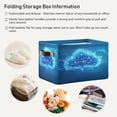 thumbnail image 5 of Blue Cloud with Glowing Lights Foldable Storage Basket,Canvas Fabric Foldable Storage Bins with Handles Open Home Storage Bins Boxes for Toy Book Shelf Closet Baskets, 5 of 8