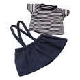 thumbnail image 1 of Rayas Camiseta y de Hombro Correa para 18 Pulgadas Chica Muñeca Sunnimix Minifalda superior de muñecas, 1 of 4