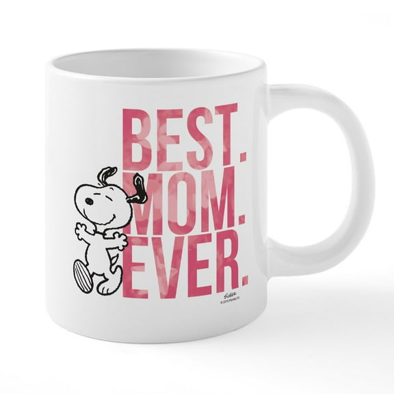 CafePress - Snoopy Best Mom Ever - 20 Oz White Ceramic Mega Mug