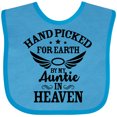 thumbnail image 3 of Inktastic Handpicked for Earth by My Auntie in Heaven with Angel Wings Boys or Girls Baby Bib, 3 of 4