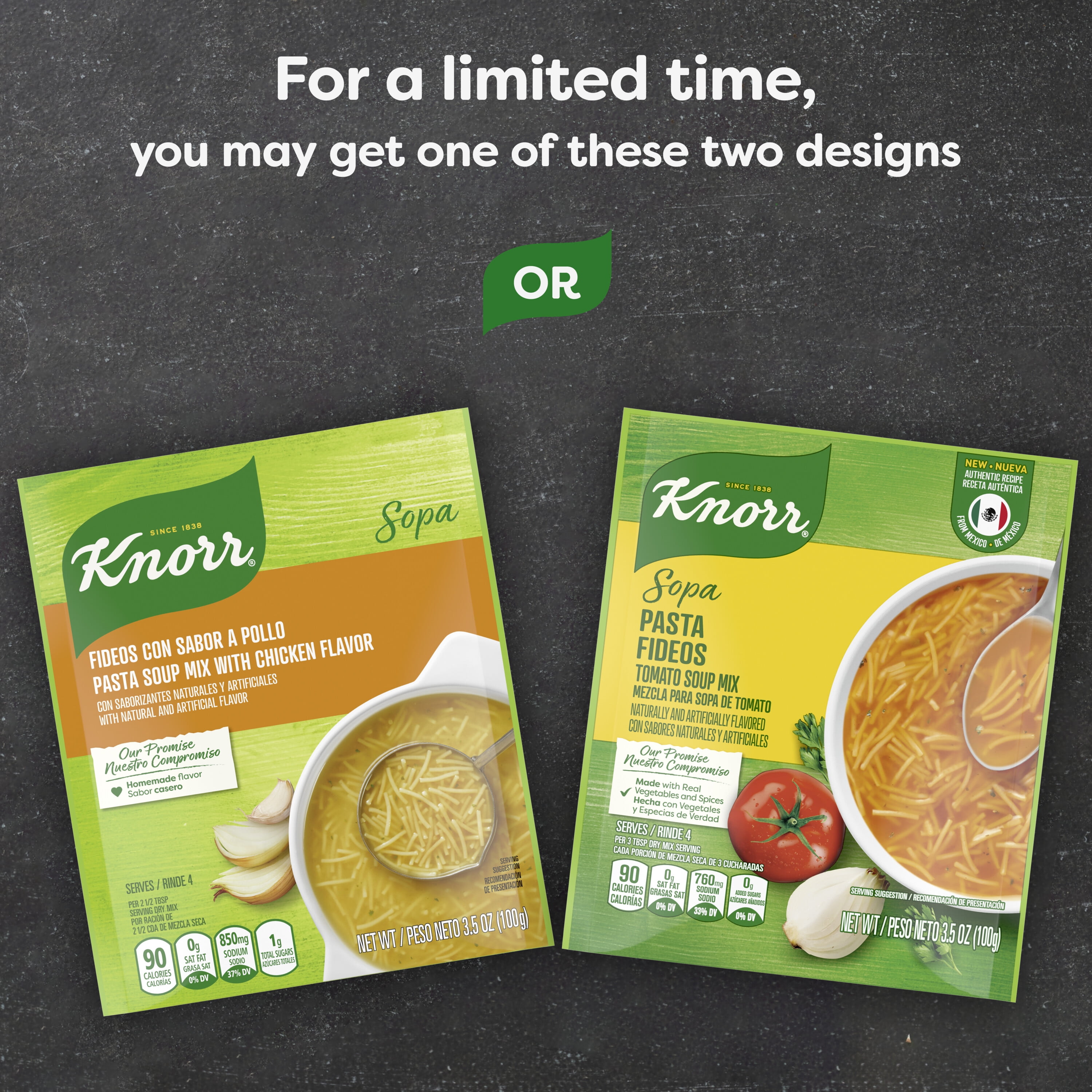 Knorr Sopa Chicken Noodle Pasta Soup Mix, 3.5 oz Pouch