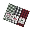 thumbnail image 3 of Buffalo Plaid Kitchen Towels, Set of 3 Flat Embroidered, Red Truck, Trees from Kane, 3 of 9