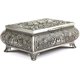 thumbnail image 3 of Joyero CHAO caja de metal estilo floral vintage para collares y anillos forro terciopelo suave, 3 of 5