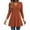 Orange C, variant on Ashirexll Long Sleeve Shirts for Women V Neck Solid Color Faux Pocket Mid Length Casual Style Long Sleeve Pullover Top for Fall
