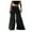 Black, variant on PATLOLLAV Fashion Womens Loose Solid Color Casual Wide Leg Pants Cotton Linen Trousers