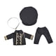 thumbnail image 3 of Traje de muñeca, regalos, escena, foto, utilería, suministros de bricolaje, uniforme suave, figuras de peluche, juguetes Negro, 3 of 8