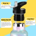 thumbnail image 3 of Kids Insulated Stainless Steel Sports Water Bottle 600ml Cute Pastel Rainbow Background, 3 of 6