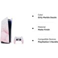thumbnail image 4 of Skin Compatible with Playstation 5 Bundle - Girly Marble Dazzle | Protective, Durable, and Unique Vinyl, 4 of 4