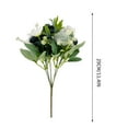 thumbnail image 3 of XiYing Artificial Silk Flower Arrangement, Camellia and Rose Bouquet for Home Decor, Wedding Centerpiece, Vase Filler, 1-Piece, 3 of 6