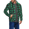 thumbnail image 2 of Wukai Cartoon Kawaii Frogs Print Men's Zip-Up Hoodie,Fleece Full-Zip Hoodie for Men, Hooded Sweatshirt-Small, 2 of 5