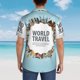 thumbnail image 4 of Fotbe World Travel Camisa Hawaiana para Hombre Unisex – Camisa Casual de Verano con Botones de Manga Corta de Algodón y Lino,XX-Large, 4 of 7