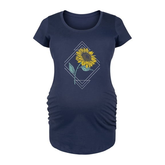Instant Message - Sunflower Abstract - Women's Maternity Scoop Neck Graphic T-Shirt