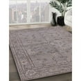 thumbnail image 3 of Ahgly Company Machine Washable Indoor Square Industrial Modern Mauve Taupe Purple Area Rugs, 4' Square, 3 of 7