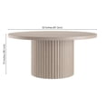 thumbnail image 5 of Rollan 32" Wide Round Fluted Coffee Table in Alder White, 5 of 5
