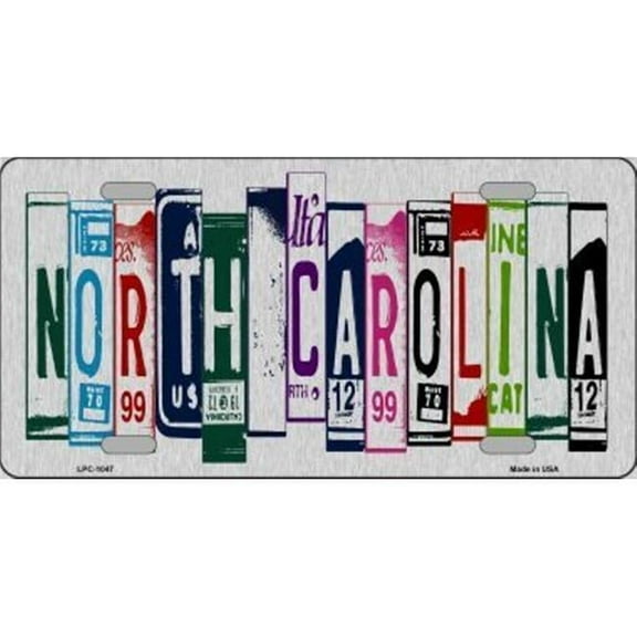 North Carolina Cut Style Metal License Plate