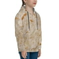 thumbnail image 3 of Picia Tortilla Pattern Youth Hoodie - Warm Pullover Sweatshirt with Kangaroo Pocket, Ideal for Boys and Girls-Medium, 3 of 6