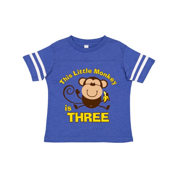 Inktastic Little Monkey 3rd Birthday Boy Boys Toddler T-Shirt