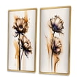 thumbnail image 3 of Designart "Orange Gerbera on Abstract Fusion I" Gerbera Framed Wall Art Set Of 2 - Orange Floral Framed Canvas Set For Living Room Decor, 3 of 7