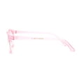 thumbnail image 3 of Kids Round Horn Rim Blue Light Blocking Computer Glasses Light Pink, 3 of 4
