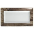thumbnail image 2 of HUBERT Melamine Serving Tray with Wood Look Trim - 14" L x 8" W x 1 1/2" H, 2 of 3