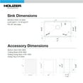 thumbnail image 4 of Houzer Novus 30 in Stainless Steel Undermount Single Bowl Workstation Kitchen Sink with Accessories - NVS-16-3000, 4 of 7